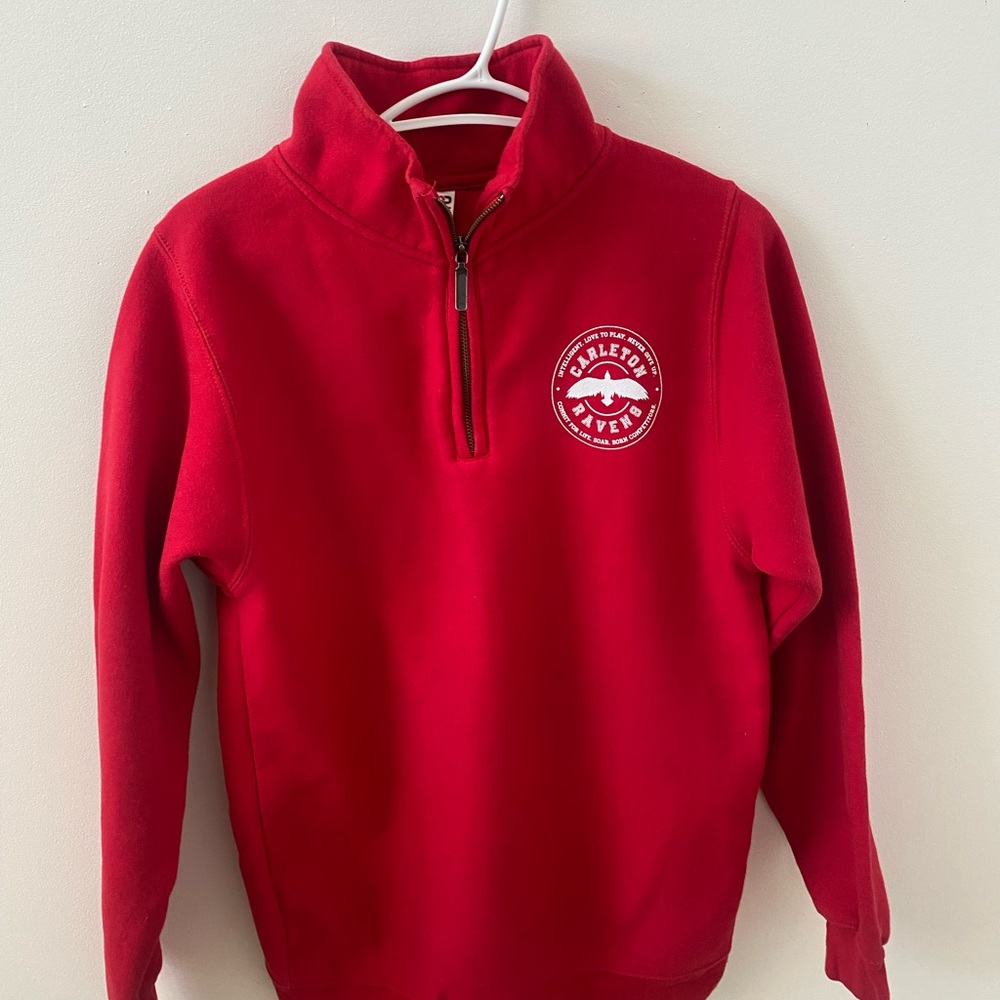 1/4 Zip Carleton Ravens Red